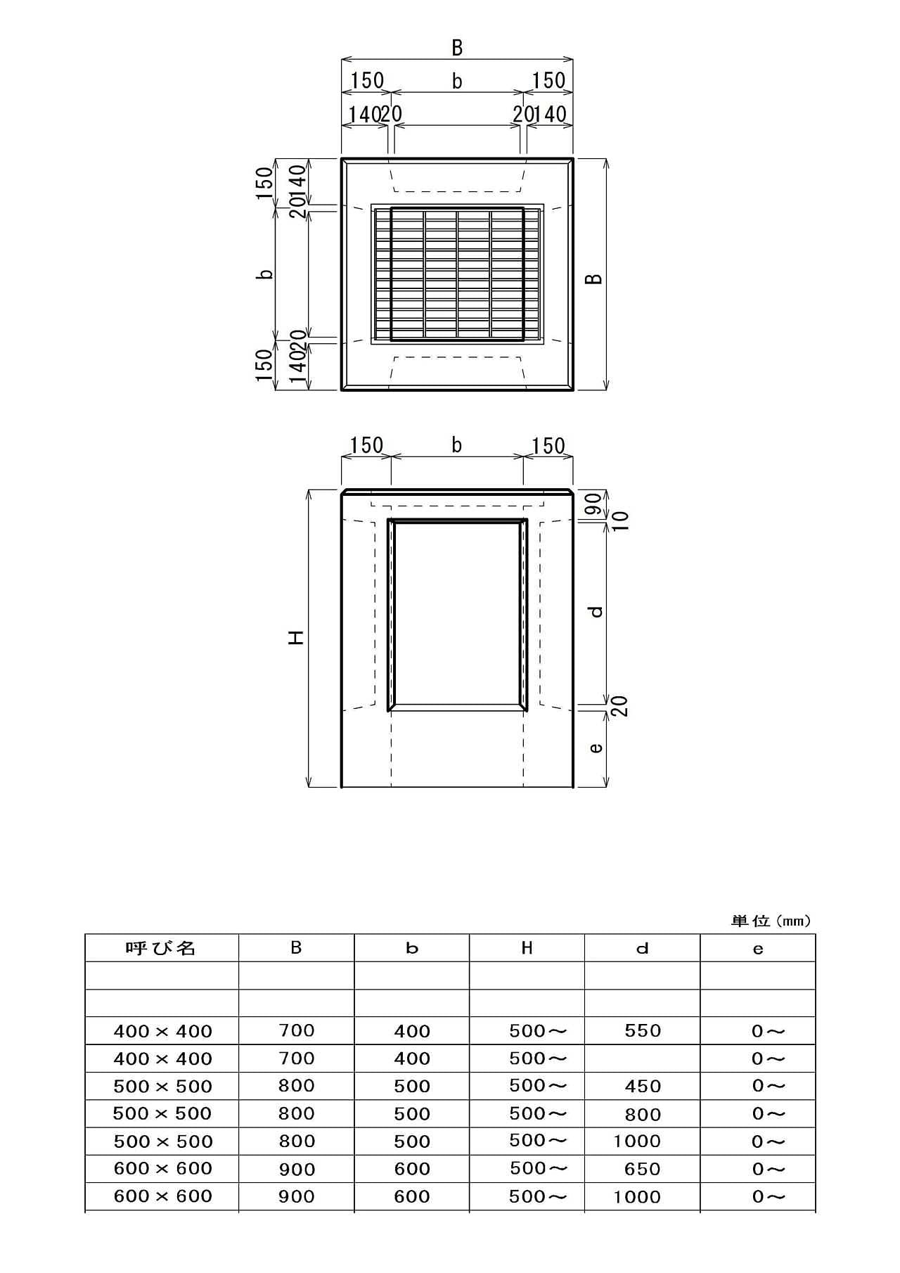 グレーチング 四面ツバ 改良桝用 3枚セット SUC4 32-350 L5 T-2 株式会社ニムラ 鋼板製 桝寸法360×高さ32mm - 2